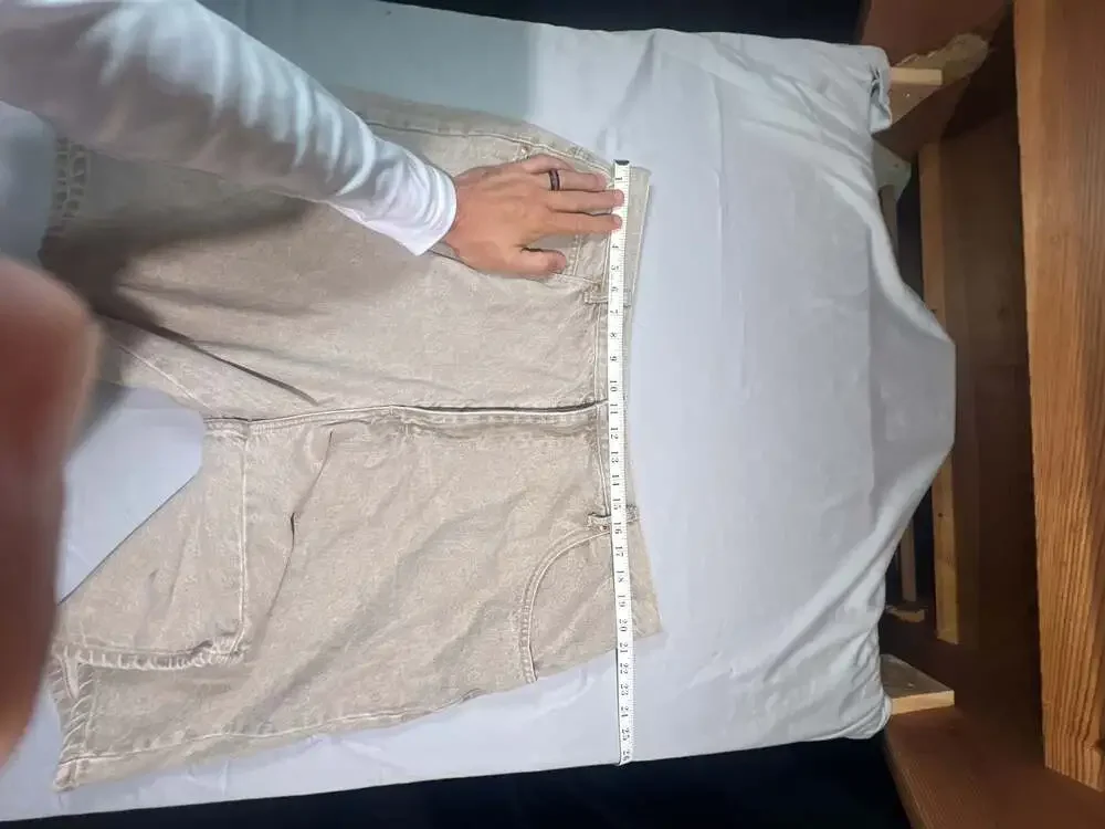 Vintage Baccini Baggy Tan Denim Jorts Size 24